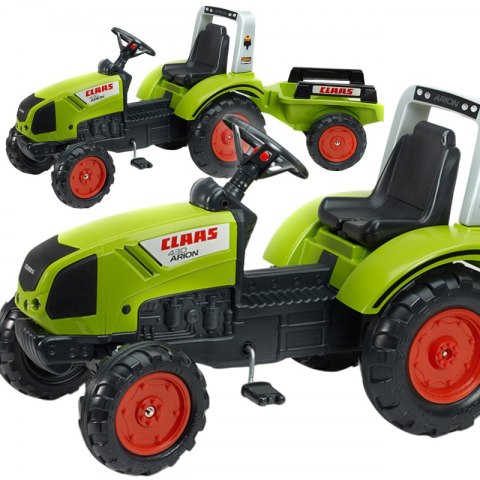 FALK Traktor na Pedały Claas Duży z Przyczepką od 3 lat FALK Traktor na Pedały Claas Duży z Przyczepką od 3 lat
