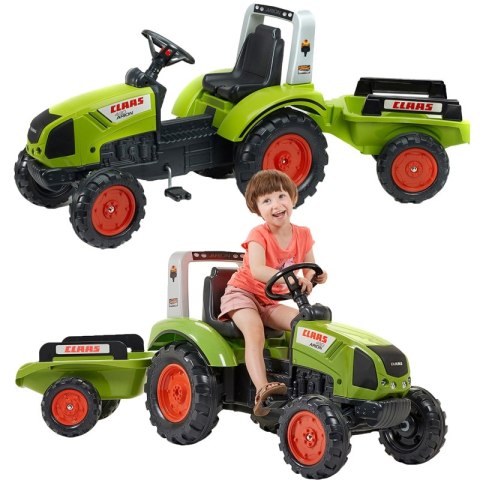FALK Traktor na Pedały Claas Duży z Przyczepką od 3 lat FALK Traktor na Pedały Claas Duży z Przyczepką od 3 lat