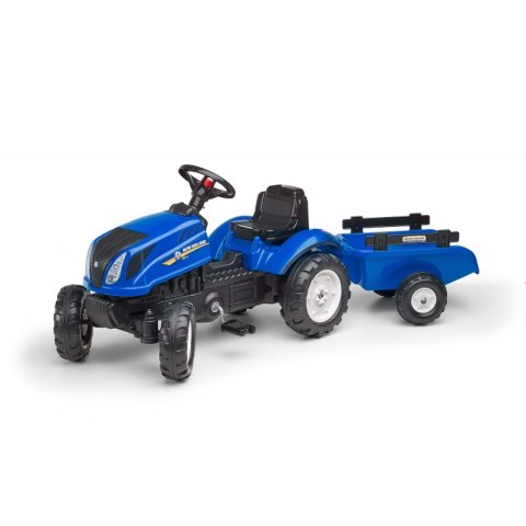 FALK Traktor na Pedały New Holland Duży z Przyczepką + Otwierana Maska od 2 lat FALK Traktor na Pedały New Holland Duży z Przyczepką + Otwierana Maska od 2 lat