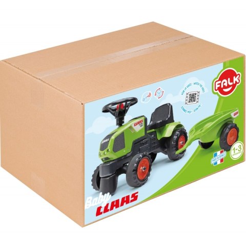 FALK Traktorek Baby Claas Axos 310 Zielony z Przyczepką od 1 roku FALK Traktorek Baby Claas Axos 310 Zielony z Przyczepką od 1 roku
