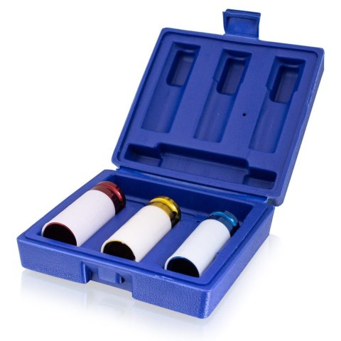 Bituxx Grzechotki Teleskopowe 3 el. z Nakrętkami 17, 19, 21 mm CrV w Etui