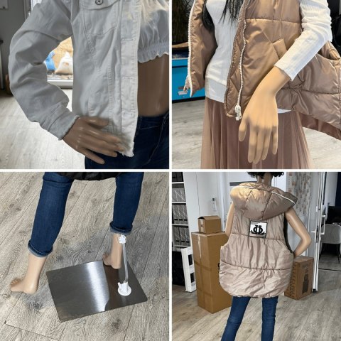 Bituxx Manekin Damski Pełnopostaciowy 175CM Wystawowy Sklepowy Stalowa Podstawa