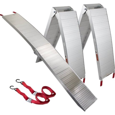 Bituxx Rampy Najazdowe Rampa Najazd Podjazd Aluminiowy Składany 205cm 680kg 2 szt.