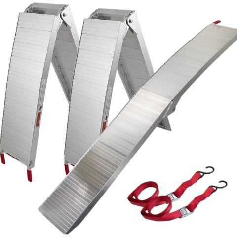 Bituxx Rampy Najazdowe Rampa Najazd Podjazd Aluminiowy Składany 205cm 680kg 2 szt.