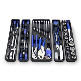 Bituxx Skrzynka narzędziowa 85el niebieska zestaw warsztatowy trwały organizacja