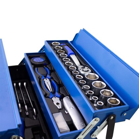 Bituxx Skrzynka narzędziowa 85el niebieska zestaw warsztatowy trwały organizacja