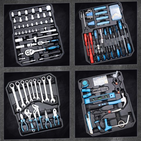 Bituxx Zestaw Narzędzi BITUXX 1200 Elementów Walizka na Kółkach Warsztatowa