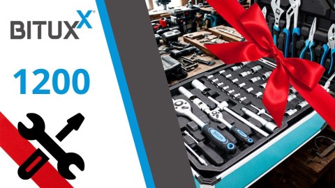 Bituxx Zestaw Narzędzi BITUXX 1200 Elementów Walizka na Kółkach Warsztatowa
