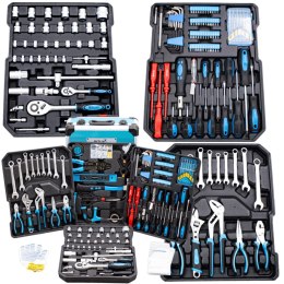 Bituxx Zestaw narzędzi 1200 el walizka na kółkach crv grzechotki klucze