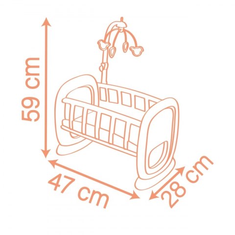 Smoby SMOBY Baby Nurse Kołyska z karuzelką