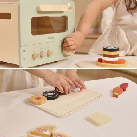 Viga Toys VIGA Drewniana Kuchnia Piekarnik Zestaw do Pieczenia Słodko-Pikantnych Potraw 12akc.