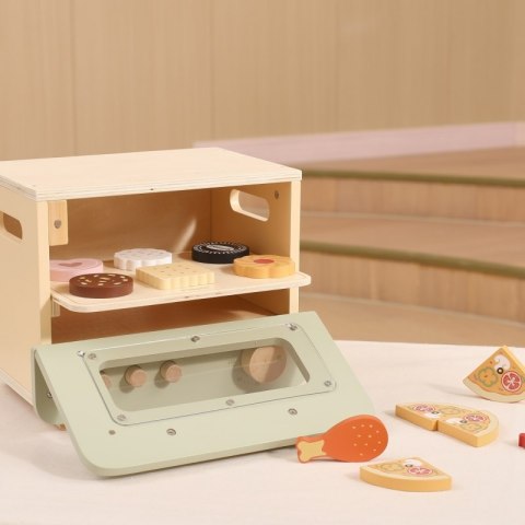 Viga Toys VIGA Drewniana Kuchnia Piekarnik Zestaw do Pieczenia Słodko-Pikantnych Potraw 12akc.