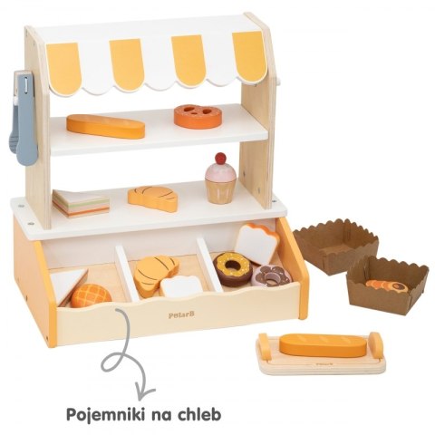 Viga Toys VIGA Drewniana Mini Piekarnia Sklepik Stragan z Wypiekami 16el.