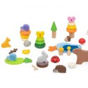 Viga Toys VIGA Drewniane Klocki Kolorowe Leśne Opowieści Pudełko 58el.