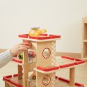 Viga Toys VIGA Drewniany Parking dla Samochodzików z Windą 4 Autka Helikopter
