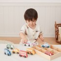 Viga Toys VIGA Drewniany Zestaw Kolorowych Pojazdów Miejskich 9szt.