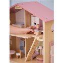 Viga Toys VIGA PolarB Duży Drewniany Domek dla Lalek 17 el.