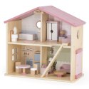 Viga Toys VIGA PolarB Duży Drewniany Domek dla Lalek 17 el.