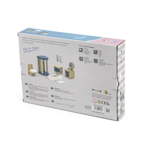 Viga Toys VIGA PolarB Zestaw Mebelków do Domku dla Lalek Łazienka