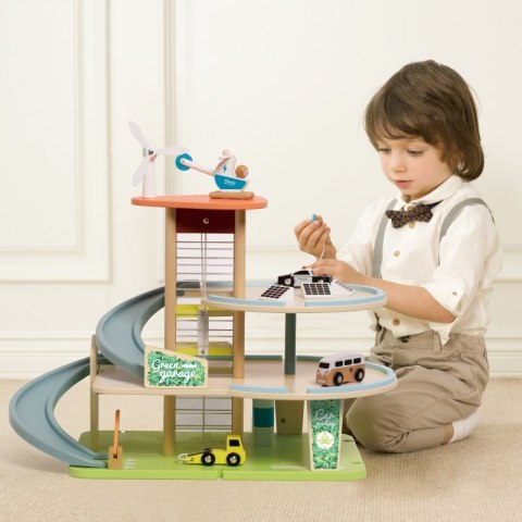 Classic World CLASSIC WORLD Drewniany 3 Poziomowy Garaż XL z Windą "Eko Strefa"