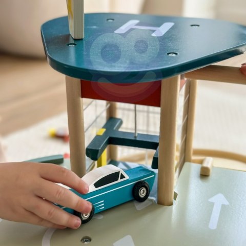 Classic World CLASSIC WORLD Wielopoziomowy Parking Auta Helikopter Dystybutor Myjnia + Akc.