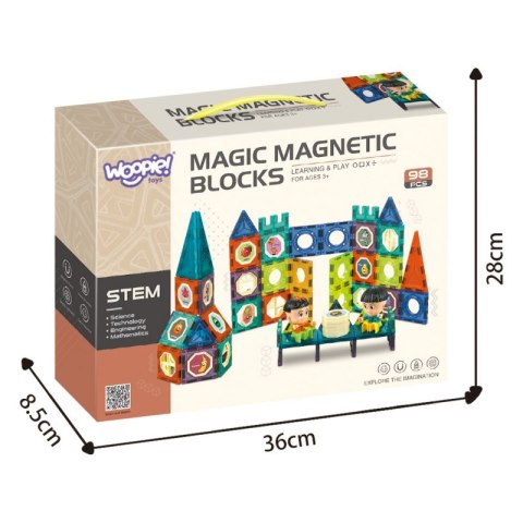 WOOPIE Klocki Magnetyczne Zamek 98 el. WOOPIE Klocki Magnetyczne Zamek 98 el.
