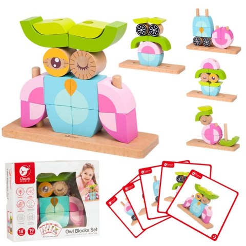 Kreatywne Drewniane Klocki Przestrzenne 3d Classic World Sowa Kreatywne Drewniane Klocki Przestrzenne 3d Classic World Sowa