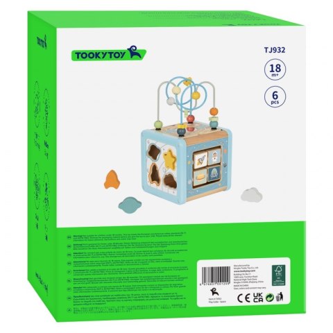 TOOKY TOY Drewniana Kostka Aktywności Kosmos Sorter Labirynt TOOKY TOY Drewniana Kostka Aktywności Kosmos Sorter Labirynt