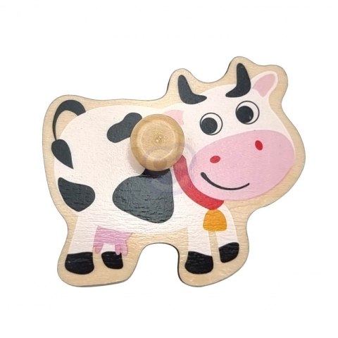 TOOKY TOY Drewniane Puzzle Montessori Farma z Pinezkami Do Dopasowania TOOKY TOY Drewniane Puzzle Montessori Farma z Pinezkami Do Dopasowania