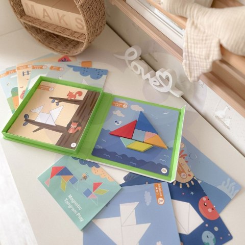 TOOKY TOY Puzzle Tangram Układanka dla Dzieci Nauka Kształtów Figury Kształty 18el. TOOKY TOY Puzzle Tangram Układanka dla Dzieci Nauka Kształtów Figury Kształty 18el.