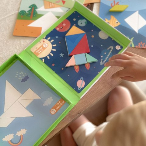 TOOKY TOY Puzzle Tangram Układanka dla Dzieci Nauka Kształtów Figury Kształty 18el. TOOKY TOY Puzzle Tangram Układanka dla Dzieci Nauka Kształtów Figury Kształty 18el.