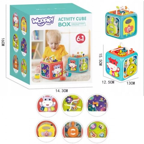 WOOPIE BABY Interaktywna Kostka Sensoryczna Edukacyjna Montessori Sorter 6w1 WOOPIE BABY Interaktywna Kostka Sensoryczna Edukacyjna Montessori Sorter 6w1