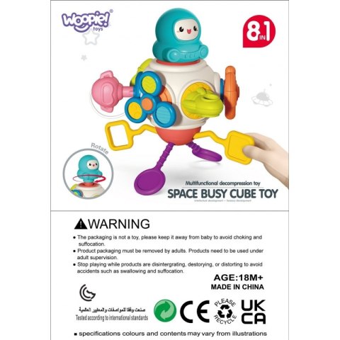 WOOPIE BABY Kostka Sześciościan Montessori Sensoryczna 8w1 WOOPIE BABY Kostka Sześciościan Montessori Sensoryczna 8w1
