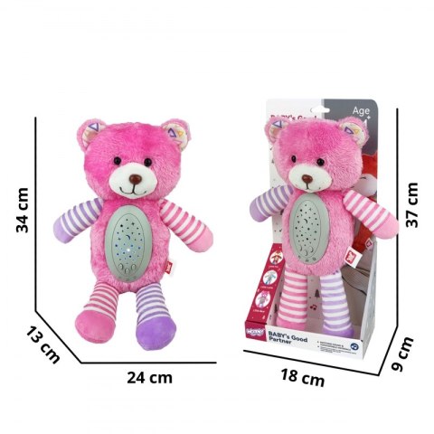 WOOPIE BABY Przytulanka Usypiacz Projektor 2w1 Różowy Miś - 10 Kołysanek WOOPIE BABY Przytulanka Usypiacz Projektor 2w1 Różowy Miś - 10 Kołysanek