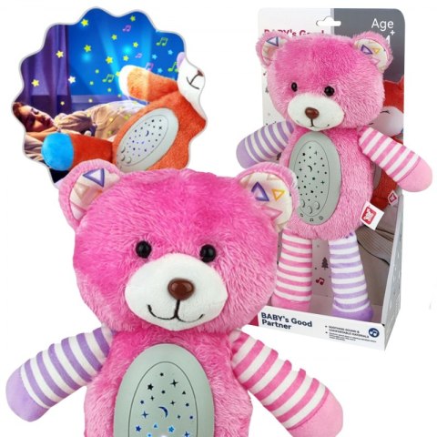 WOOPIE BABY Przytulanka Usypiacz Projektor 2w1 Różowy Miś - 10 Kołysanek WOOPIE BABY Przytulanka Usypiacz Projektor 2w1 Różowy Miś - 10 Kołysanek