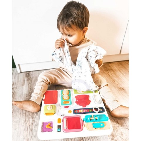 WOOPIE BABY Tablica Manipulacyjna Kuchnia Zegar z Efektami Dźwiękowymi i Świetlnymi Montessori WOOPIE BABY Tablica Manipulacyjna Kuchnia Zegar z Efektami Dźwiękowymi i Świetlnymi Montessori