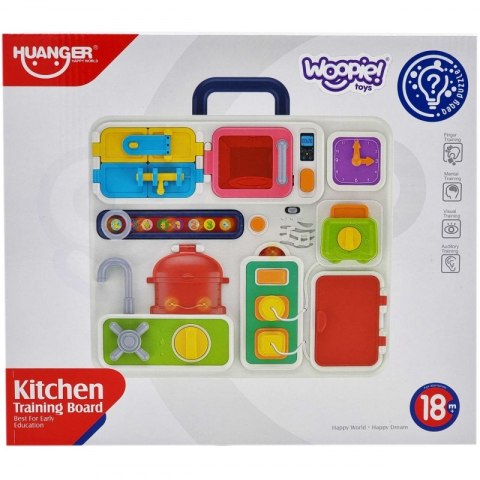 WOOPIE BABY Tablica Manipulacyjna Kuchnia Zegar z Efektami Dźwiękowymi i Świetlnymi Montessori WOOPIE BABY Tablica Manipulacyjna Kuchnia Zegar z Efektami Dźwiękowymi i Świetlnymi Montessori