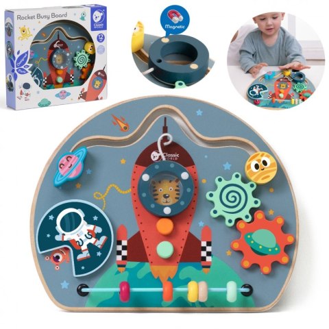 CLASSSIC WORLD Tablica Manipulacyjna Wielofunkcyjna 6w1 Rakieta CLASSSIC WORLD Tablica Manipulacyjna Wielofunkcyjna 6w1 Rakieta