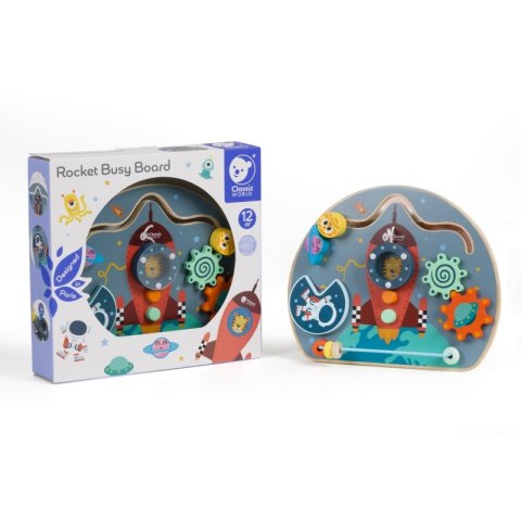 CLASSSIC WORLD Tablica Manipulacyjna Wielofunkcyjna 6w1 Rakieta CLASSSIC WORLD Tablica Manipulacyjna Wielofunkcyjna 6w1 Rakieta
