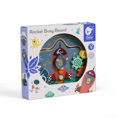 CLASSSIC WORLD Tablica Manipulacyjna Wielofunkcyjna 6w1 Rakieta CLASSSIC WORLD Tablica Manipulacyjna Wielofunkcyjna 6w1 Rakieta