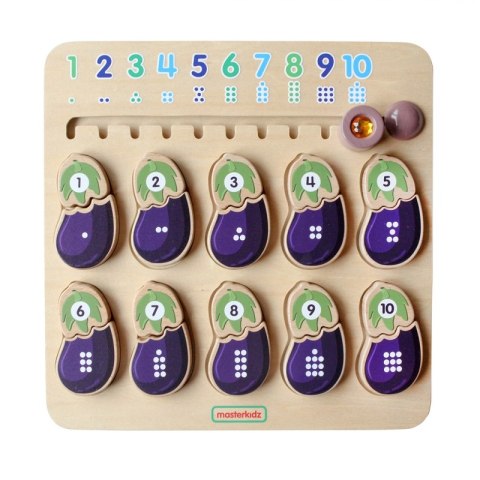 MASTERKIDZ Tablica Edukacyjna Bakłażan Nauka Liczb Montessori MASTERKIDZ Tablica Edukacyjna Bakłażan Nauka Liczb Montessori
