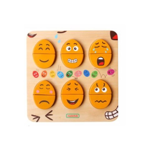 MASTERKIDZ Tablica do Nauki Emocji Drewniane Jajka jaki Humor? Montessori MASTERKIDZ Tablica do Nauki Emocji Drewniane Jajka jaki Humor? Montessori