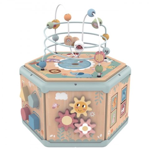 TOOKY TOY Interaktywny Drewniany Sześciokąt Montessori Otwierane Pudełko TOOKY TOY Interaktywny Drewniany Sześciokąt Montessori Otwierane Pudełko