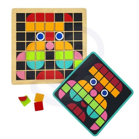 TOOKY TOY Mozaika Drewniana Układanka Montessori TOOKY TOY Mozaika Drewniana Układanka Montessori