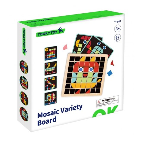TOOKY TOY Mozaika Drewniana Układanka Montessori TOOKY TOY Mozaika Drewniana Układanka Montessori