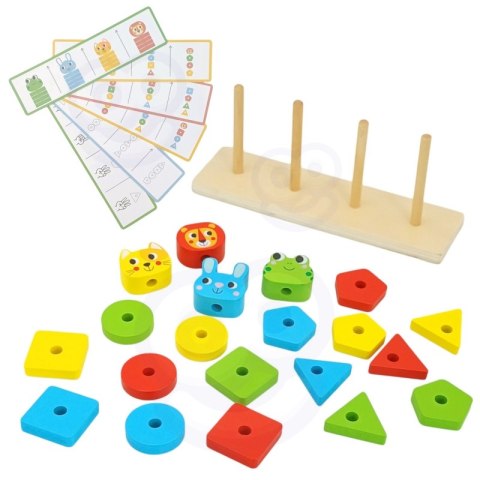 WOOPIE GREEN Układanka Montessori Piramidka Zwierzątka 27 el. FSC WOOPIE GREEN Układanka Montessori Piramidka Zwierzątka 27 el. FSC